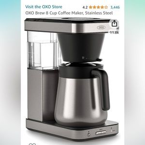 OXO 8 cup coffee maker EUC